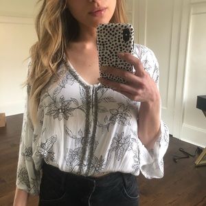 White floral top